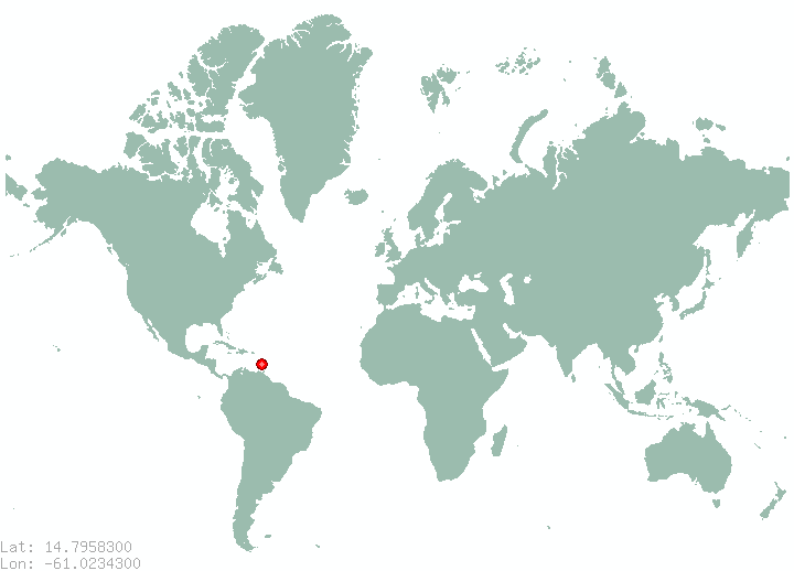 Desroses in world map